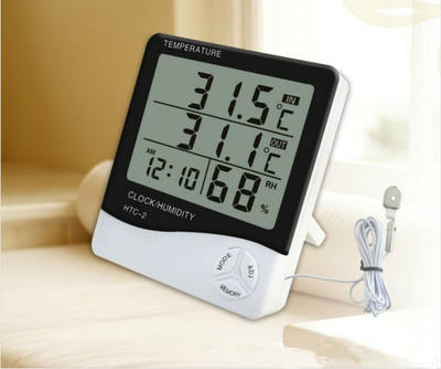 wall clock digital room thermometer hygrometer
