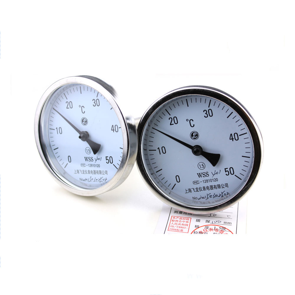 High quality WSS Dial straight type bimetal thermometer with bolt with CE certificate