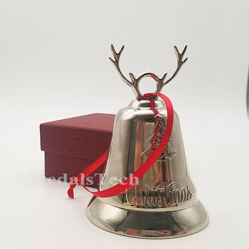Christmas New Year Pomotional Decorative handmade double plated metal australia souvenir Christmas bell