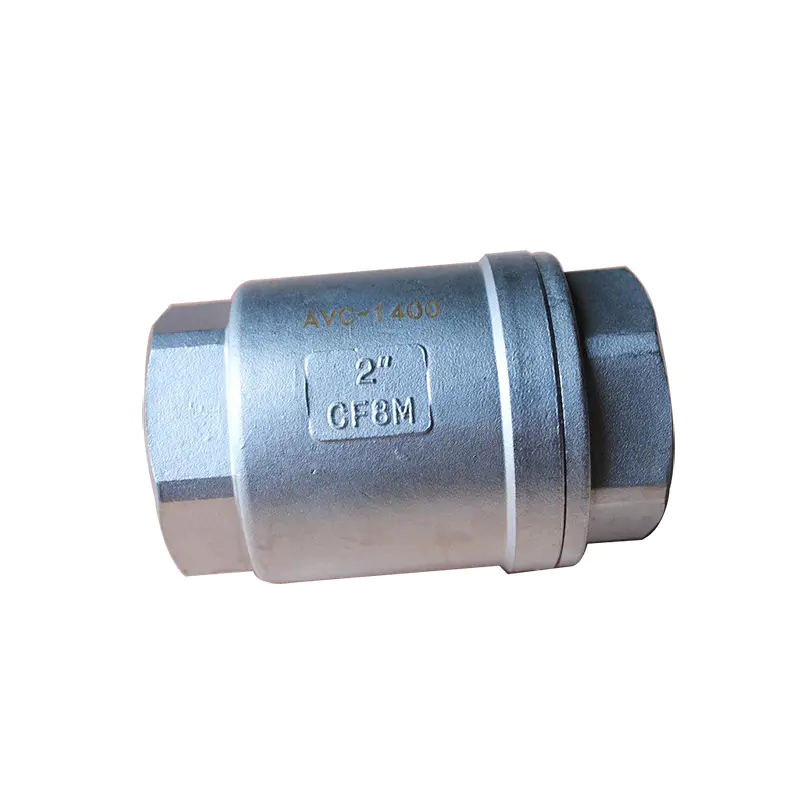 CF8M 2 PC Spring Female 1000 WOG H11 Vertical Stainless Steel Check Valve