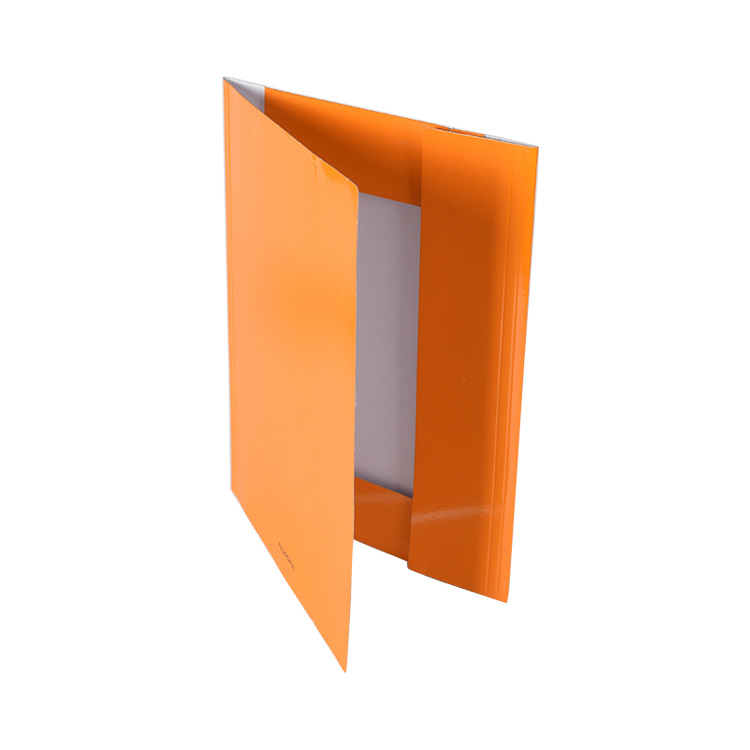 Custom Logo Cardboard Paper File Folder With Elastic Strap