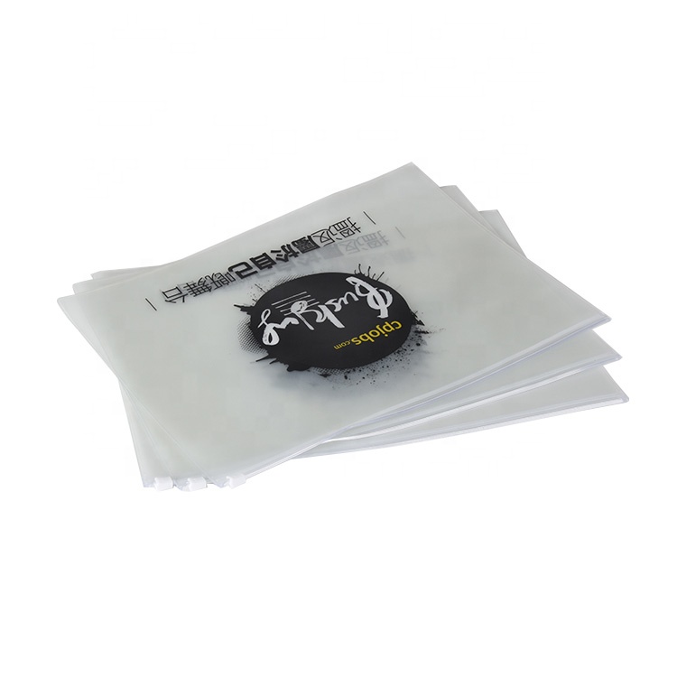 Hot Sale Simple Printing PVC Plastic Material Zipper File Folder Bag