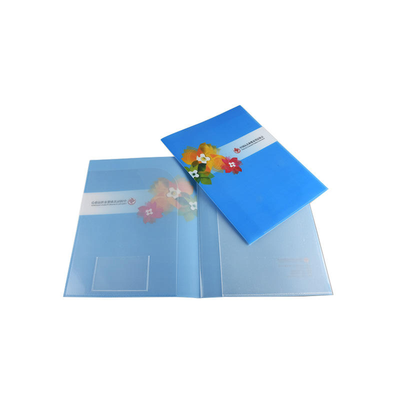 Factory Wholesale Personalised Custom Decorative A4 Size Pp Plastic Clear L Shape File Folder