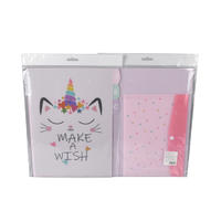 Custom Size High Quality Cute Pink PP Plastic A4 File Folder Set for Student