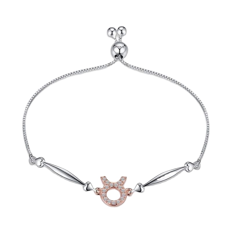Joacii Fashion Jewelry Twelve Constellations Bracelets Taurus Silver Bracelets