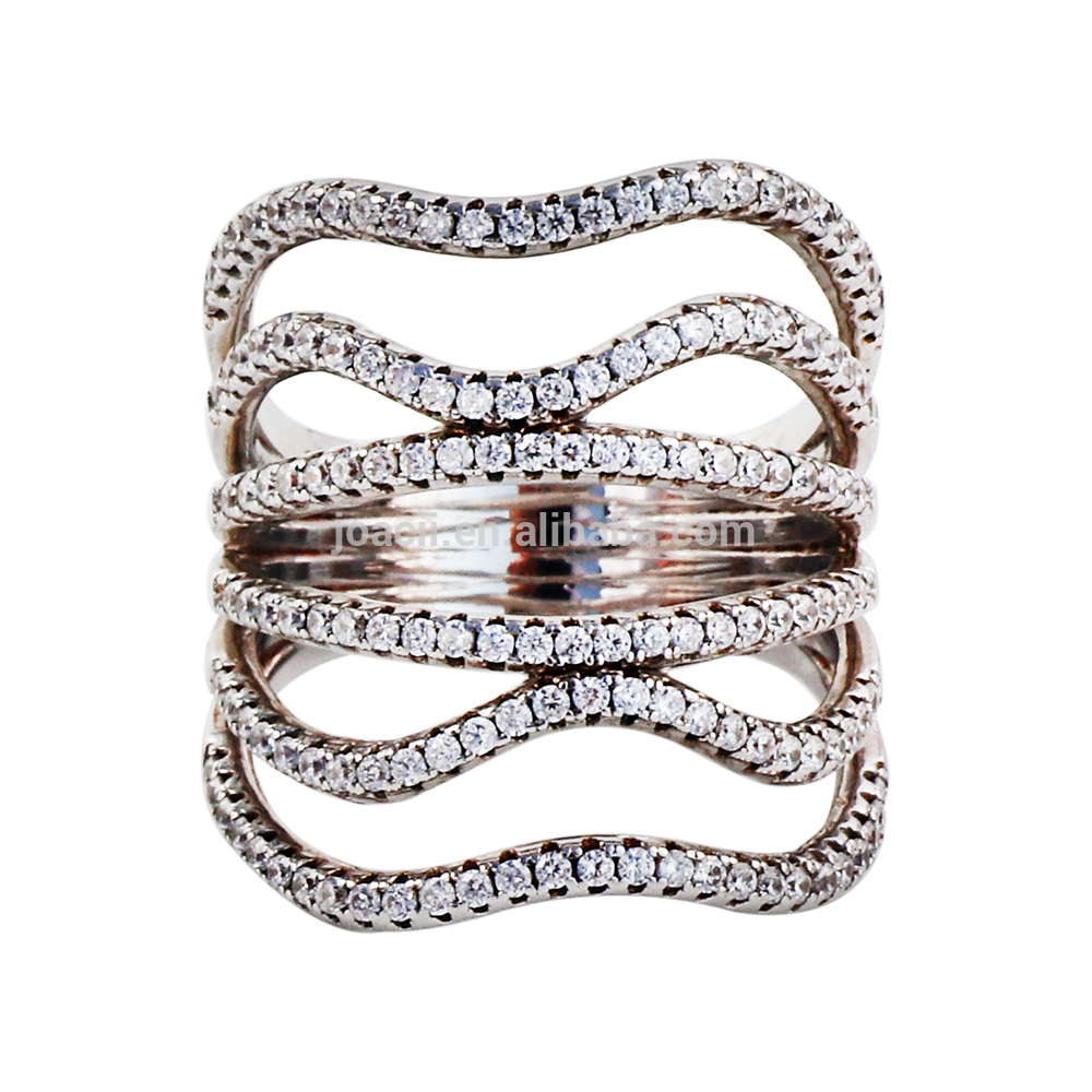 Joaci Silver Natural Diamond Steel Ring Stylish Finger Rings With Vergulde Sieraden