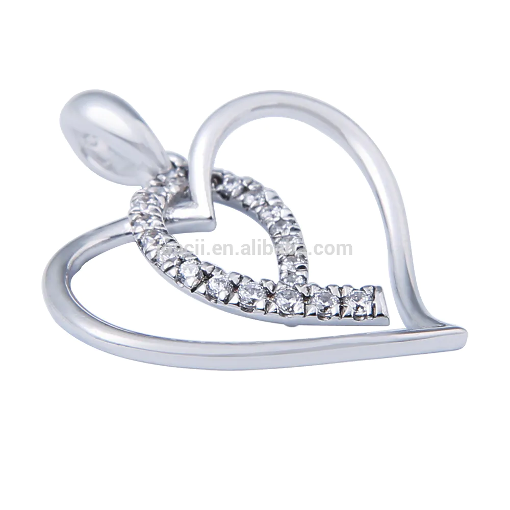 Customs Pendant 18K Gold Heart 925 Sterling Fashion Women Jewelry Necklace With Vergulde Sieraden