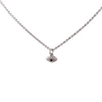 Latest White Gold Diamond Collarbone Silver 925 Eye Necklace With Collier