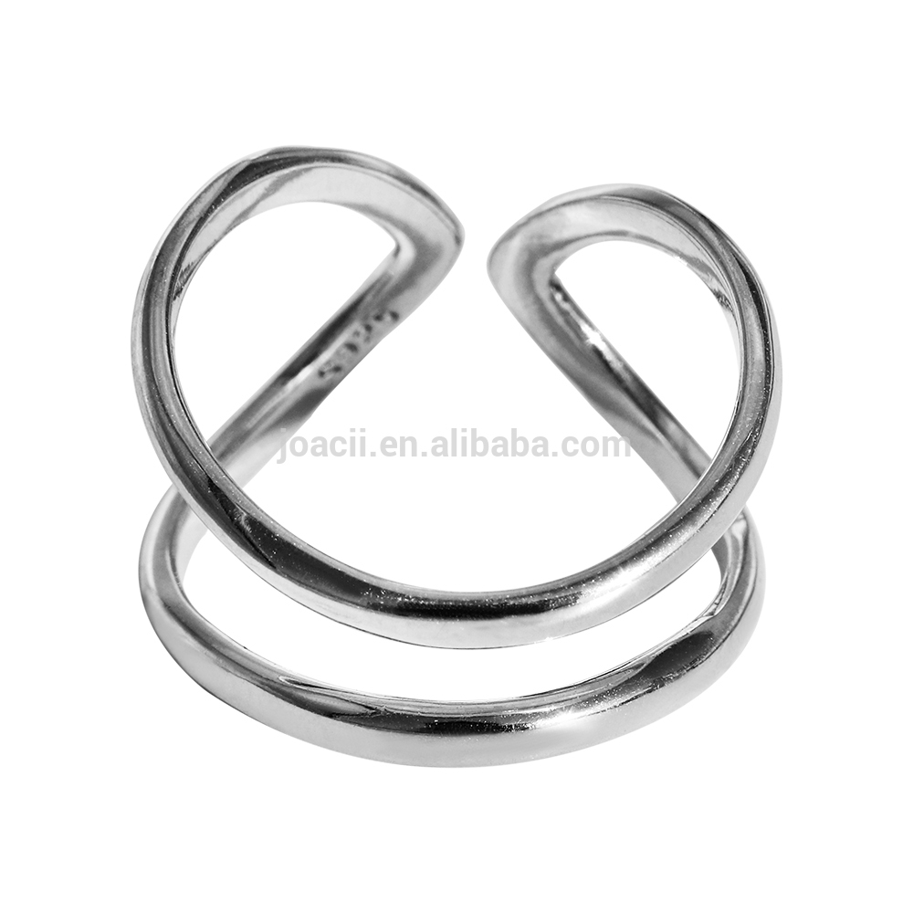 Fine Jewelry Craft Sterling Silver Wedding Rings With Joyeria