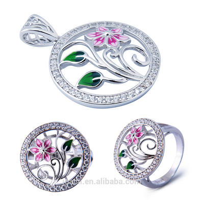 Joacii Luxury Wedding Bridal Gemstone Custom Enamel 925 Cheap Jewelry Sets for Women