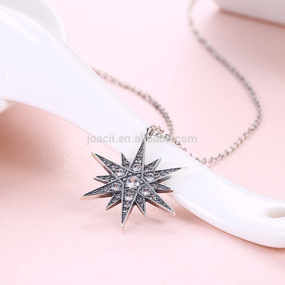 Customs JewelryHexagon design 925 sterling silver jewelry pendant necklace