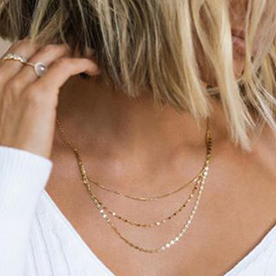 Wholesale S925 Sterling Silver Clavicle Chain Fashion Naked Silver Chain O Word Chain Silver Jewelry