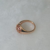 Joacii Latest Rose Gold Crystal Design 925 Silver Ring For Girls
