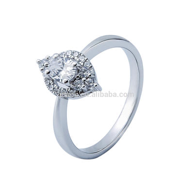 Big Single Stone Designs Sterling Silver Jewelry Ring For Women