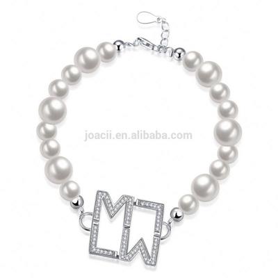 Joacii Unique Beaded Jewelry Bracelet Freshwater Pearl Bracelet with 18K Silver Plated