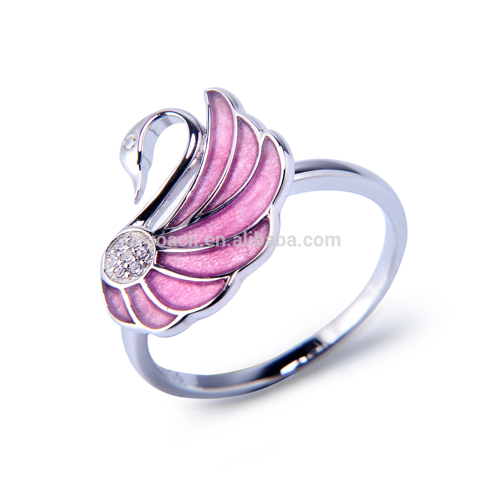 Joacii 925 Diamond Modern Stylish Jewelry Swan Silver Ring