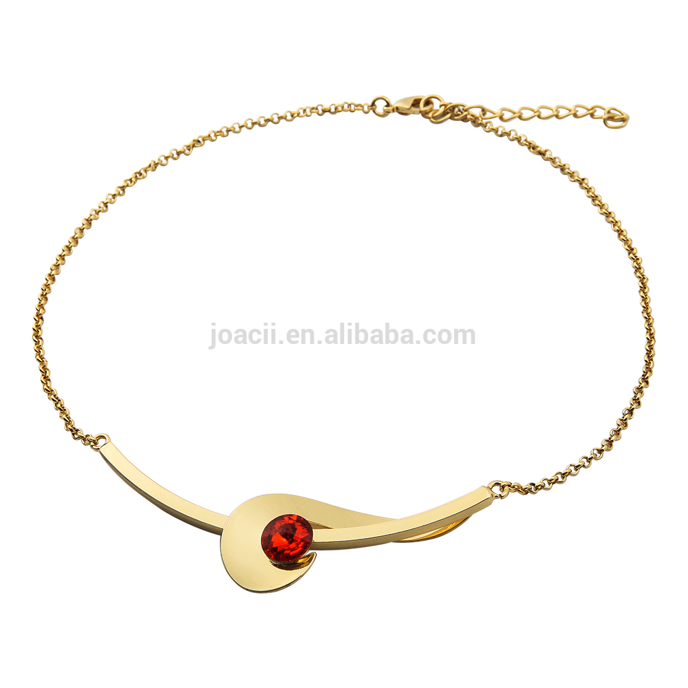 Joacii Copper Gold Plated Chain For Girls Necklace Jewelry With Kvinna Smycken