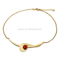 Joacii Copper Gold Plated Chain For Girls Necklace Jewelry With Kvinna Smycken