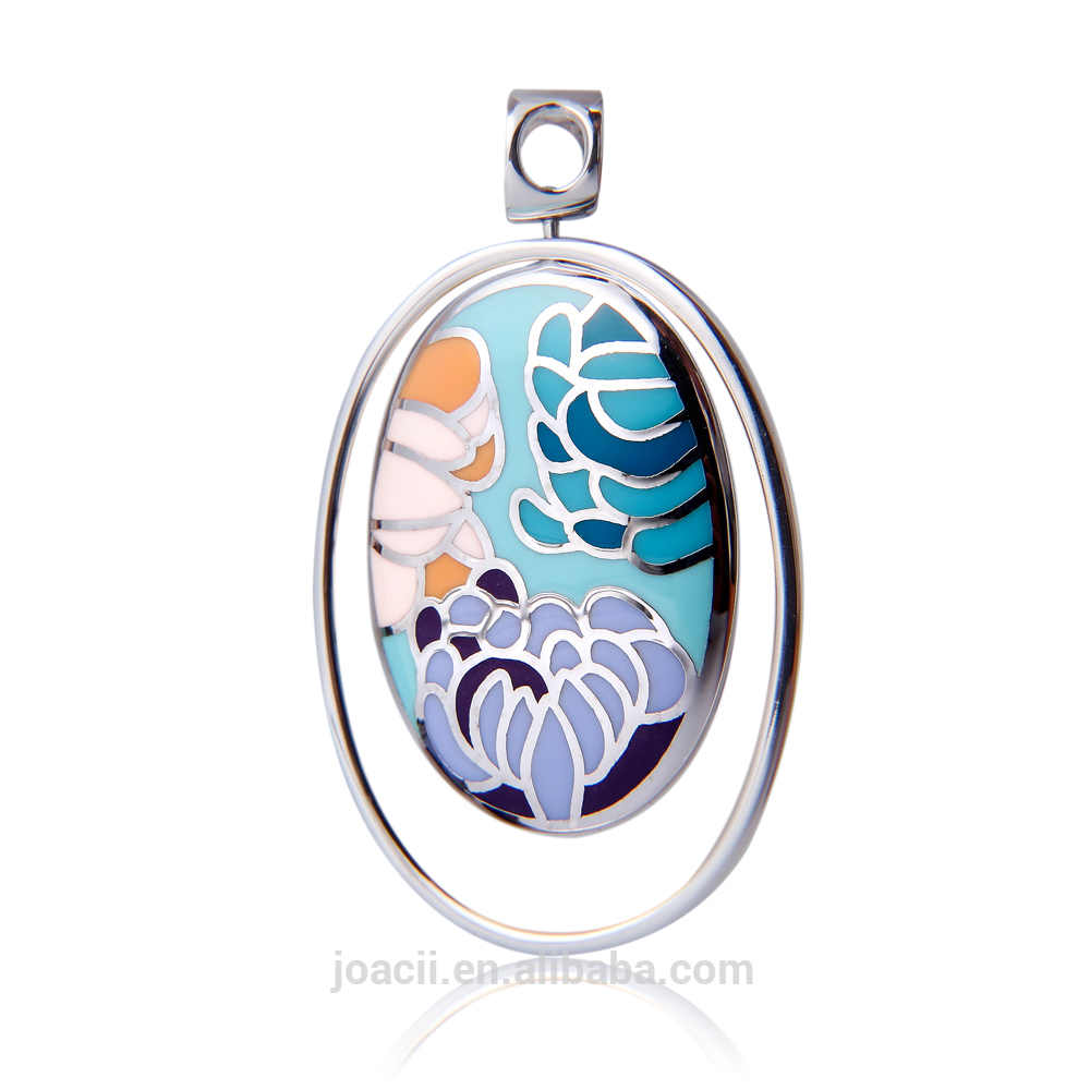 Joacii Latest Fashion Hot Sale 925 Silver Enamel Jewelry pendant 18k gold plated with for Women and Girls
