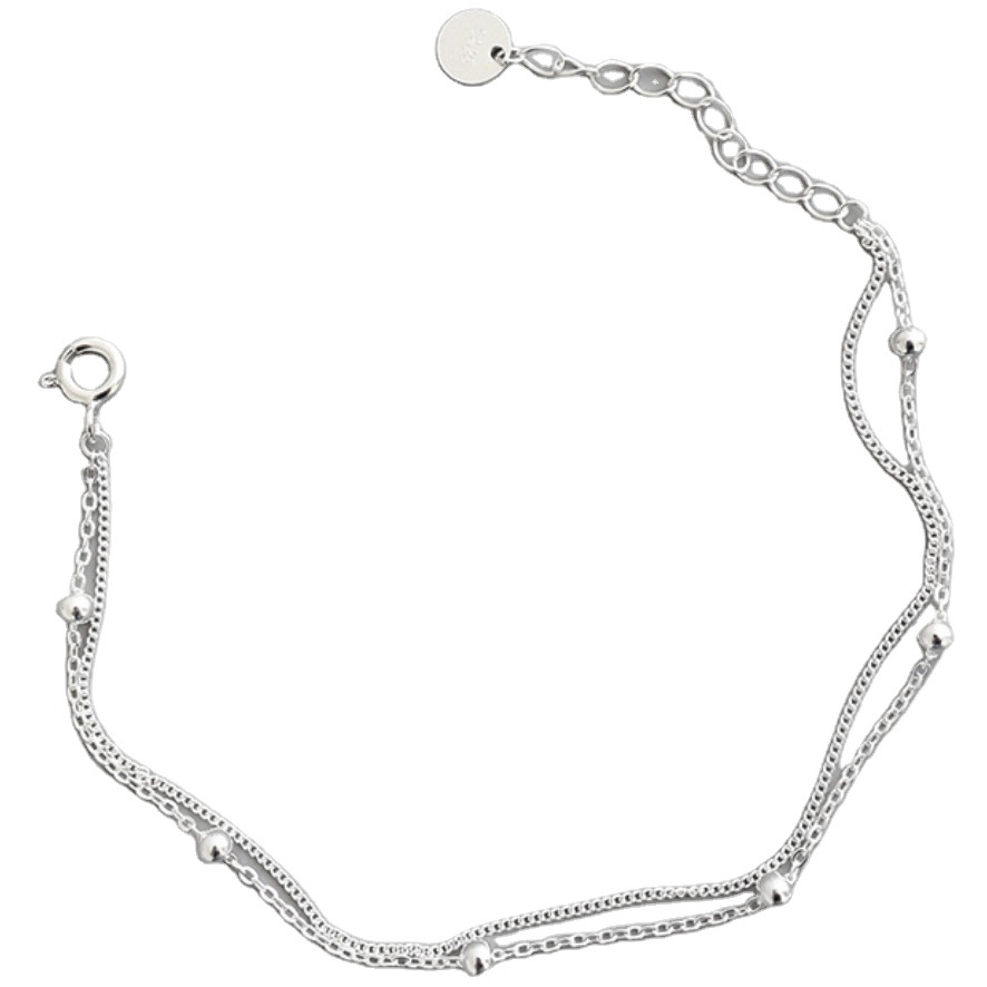 925 Sterling Silver Satellite Bracelet Chain 14k Gold Plated Jewelry anklet bracelet Bilekli