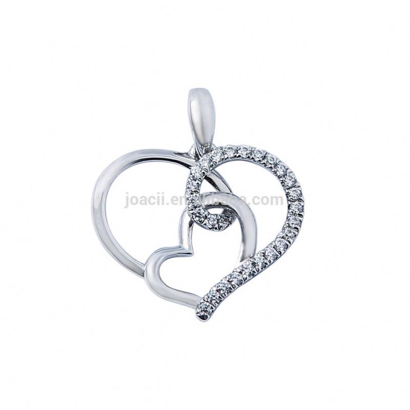 Fashion Heart Style 925 Sterling Silver Pendants Necklace Jewelry With Kettings