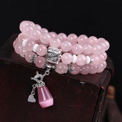 Wholesale Pink Crystal 925 Silver Bead Perfume Bracelet With Schmuck