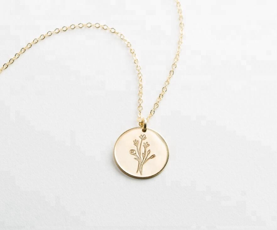 Custom Straw Grass Women Flower Necklace Trendy 925 Silver 18K Plated Coin Floating Antique Gold Pendant Designs