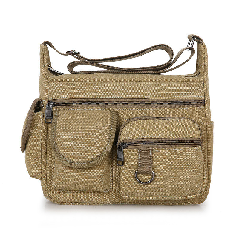 Customized Messenger Bag Canvas Shoulder Bag For Men Satchel Business Laptop Briefcases