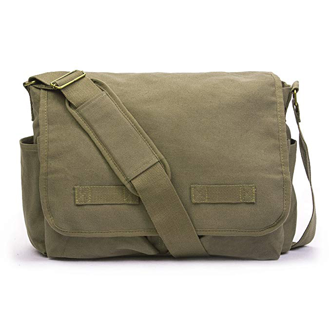 Casual Canvas Tablet Messenger For Men Large Satchel Bag With Customized Logo