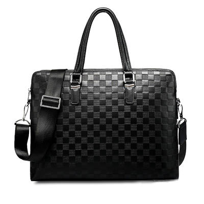 leather Plaid Apple Air Pro fashion business laptop bag case