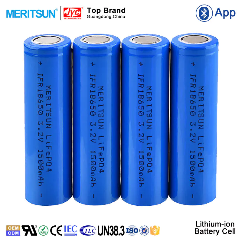 IFR 18650 3.2V 1500mah Lithium Li-ion Li Ion Lifepo4 Rechargeable Lithium Ion Battery Cell