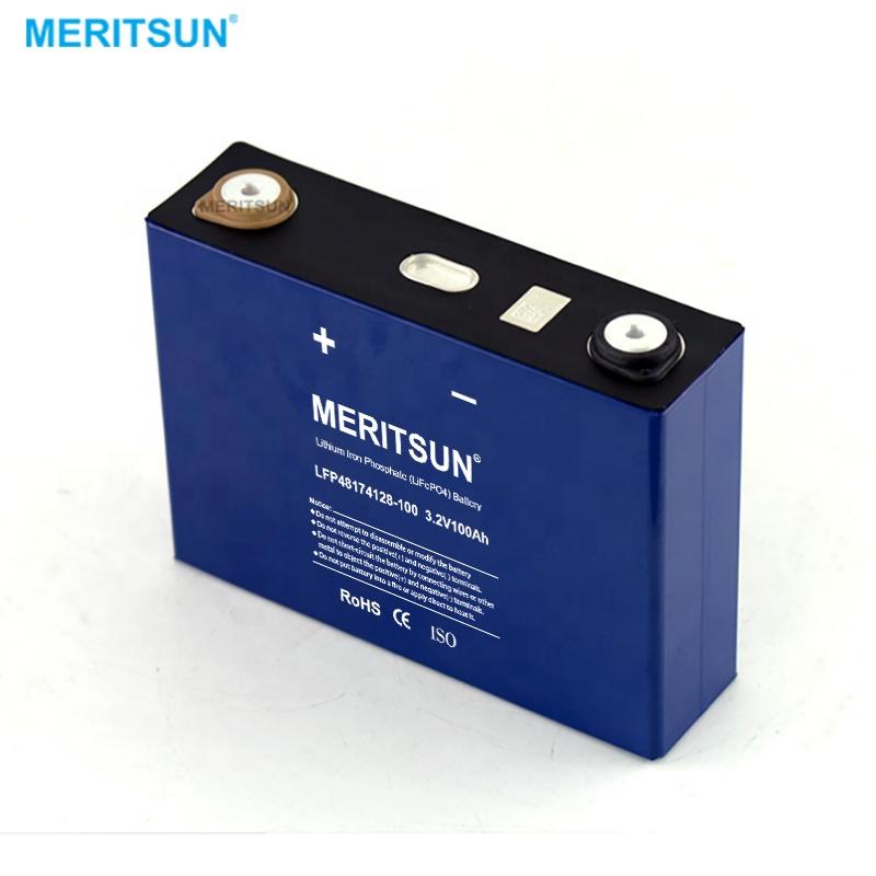 MeritSun LFP 3.2v 100ah lifepo4 batteries Prismatic rechargeable lithium ion cell for battery pack