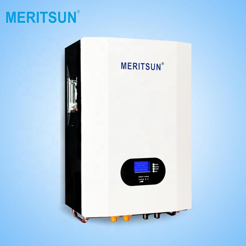 MeritSun Solar Energy System Powerwall with Hybrid Off-grid Inverter Tesla 48V 5kwh Home Battery