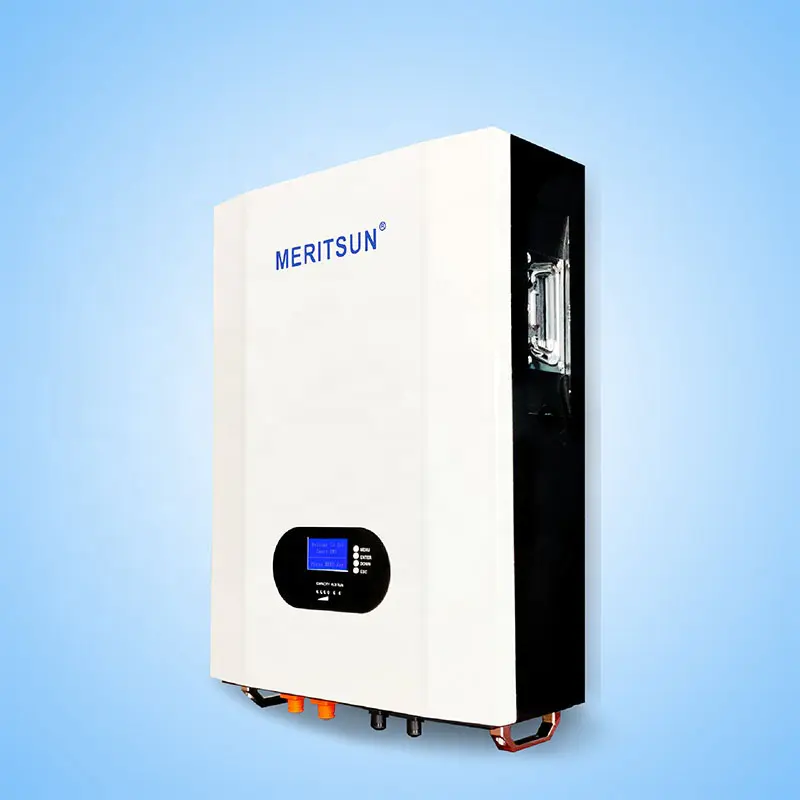 MeritSun LiFePO4 power wall lithium battery 48v 150ah 7kwh power wall solar battery for Solar Wind UPS