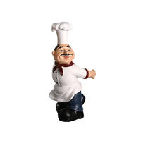 High quality europe style holiday decoration resin fat chef figurine statues