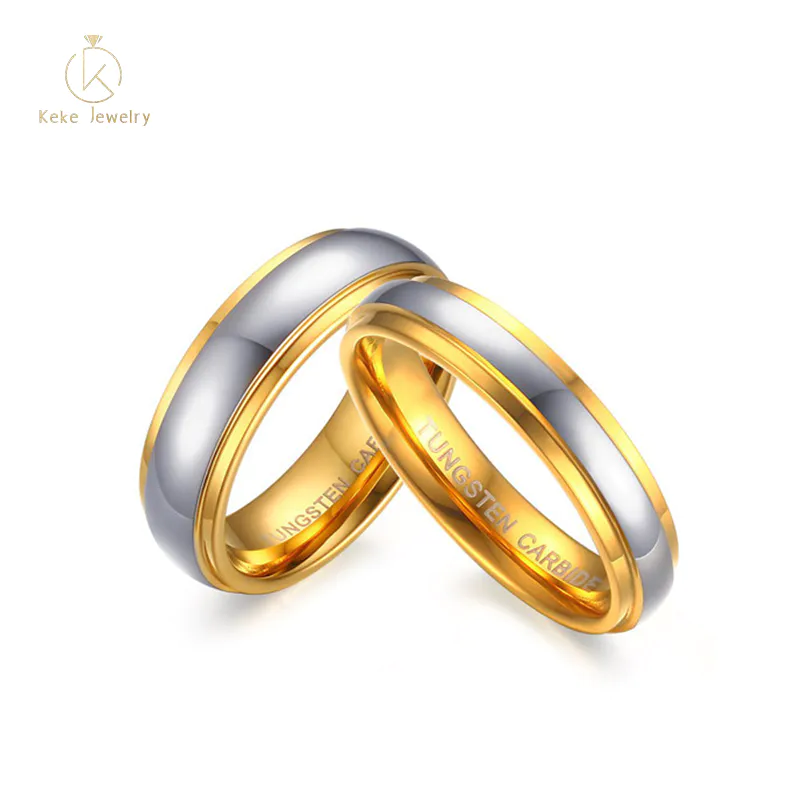 Fashionable European And American Style Simple Design 6mm Engravable Couple Ring TCR-034