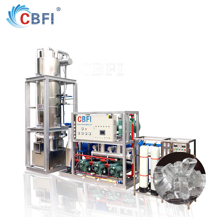CE approved used bitzer compressor tube ice maker for coffee shop