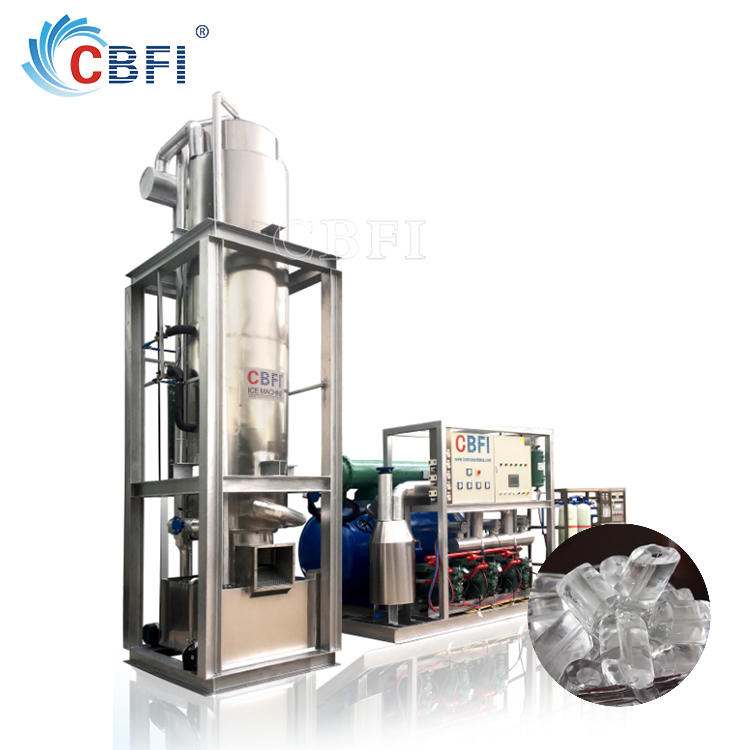 CE approved used bitzer compressor tube ice maker for coffee shop