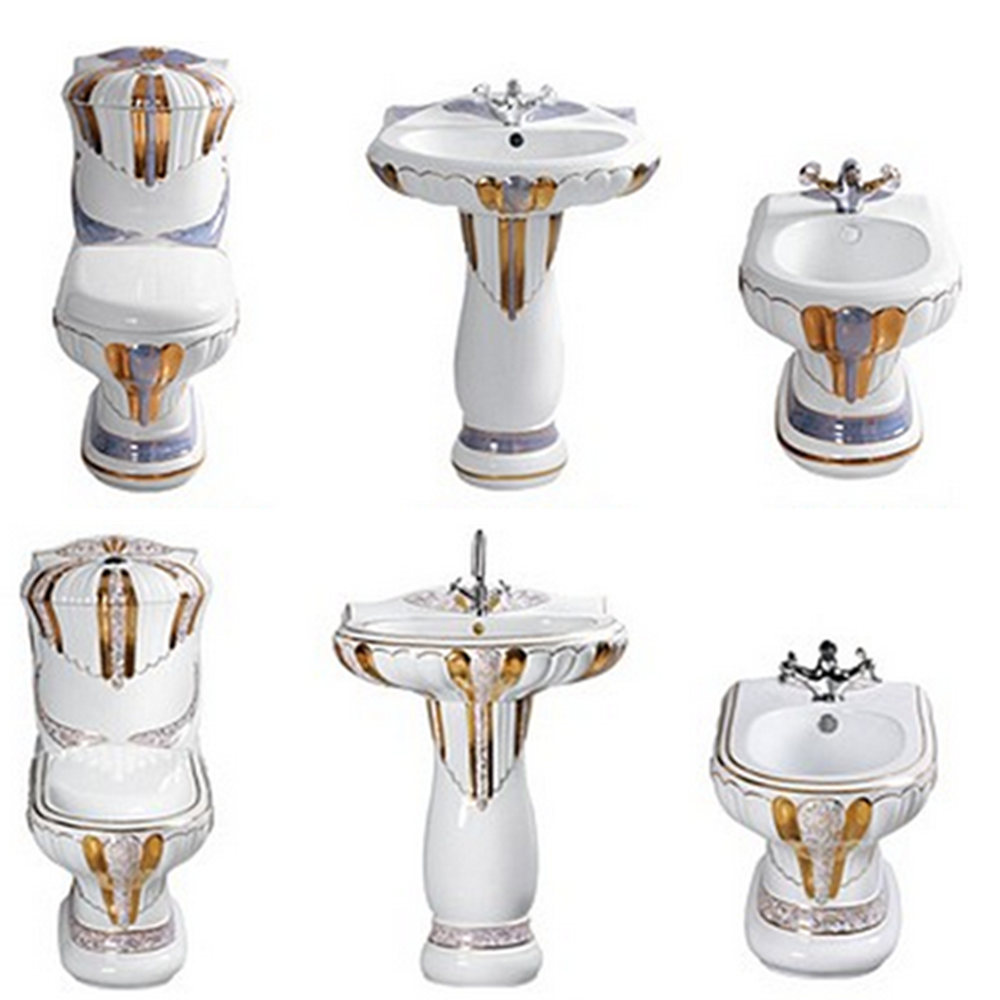 Luxury washdown decal two piece toilet city