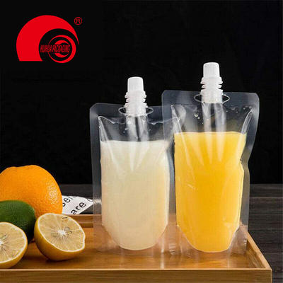 100ml 200ml 300ml Free Sample Generic Transparent Spout Pouch Drinking Packaging Bag