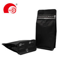 High Quality Matte Black Aluminum Foil Laminated Plastic Bag Flat Bottom Pouch