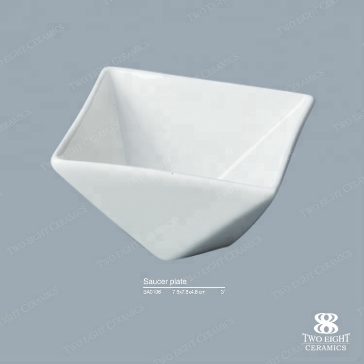 Decorative fine porcelain irregular special design oven safe baking dish nut bowl