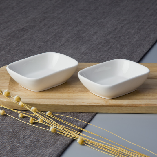 Top selling products in alibaba white serving dishes rectangle sushi sauce porcelain baking dish