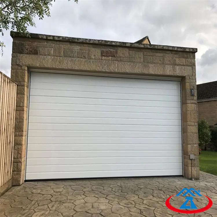 9' W*7' H Thermal Insulation Vertical ElectricGalvanized steel Garage Overhead Sectional Door With Motor