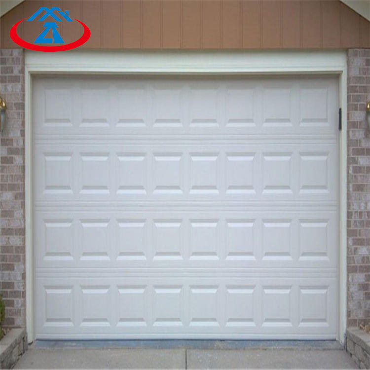 2.55W*2.65H Meter White Overhead Automatic Galvanized steel Sectional Roll up Garage Door With Motor