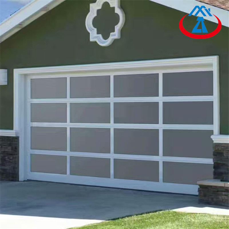 9*7 Black Color Aluminum Sectional Garage Door For Sale