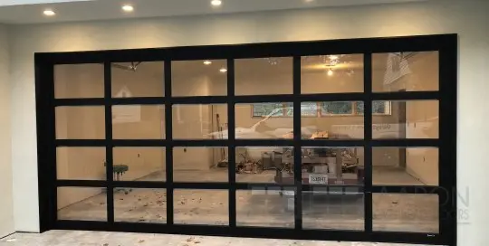 8x7 Glass Aluminum Garage Door Overhead Lifting Transparent Glass Panel Garage Door For House