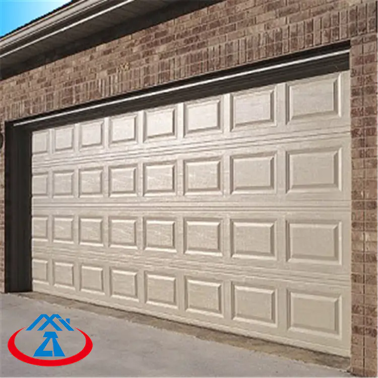 2.55W*2.65H Meter White Overhead Automatic Galvanized steel Sectional Roll up Garage Door With Motor