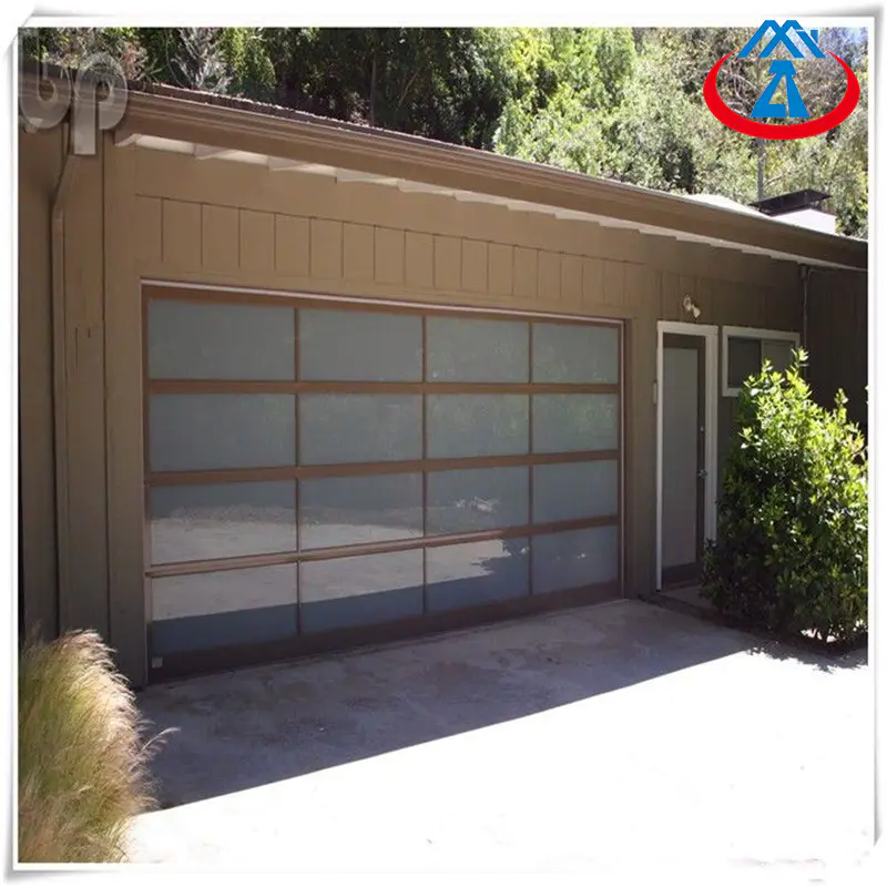 8*7 Aluminum Roller up Modern Garage Glass Door For Residential
