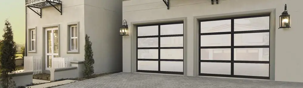 8x7 Automatic Aluminum Glass Garage Door for House or Villa